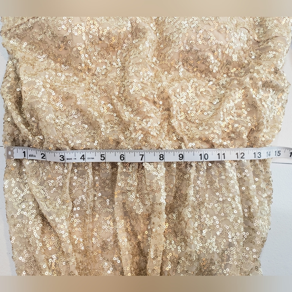 Bill Levkoff Sequin Net Gown Halter - image 8